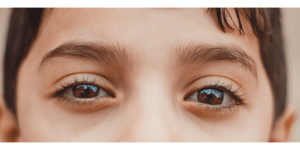 close up of human eyes